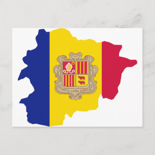 Cartão Postal Mapa Andorra AD