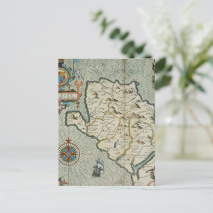 Cartão Postal Mapa antigo antigo inspirado (7)