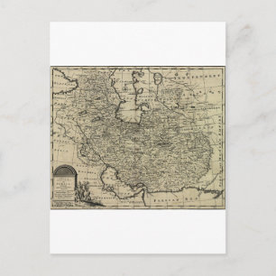 Cartão Postal Mapa antigo da Pérsia 1747