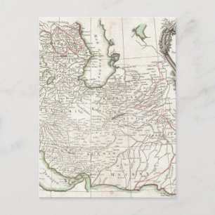 Cartão Postal Mapa antigo da Pérsia - Irã, Afeganistão e Iraque