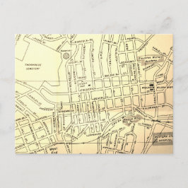 Cartão Postal Mapa Antigo de Staunton, VA