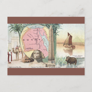 Cartão Postal Mapa Antigo do Egito