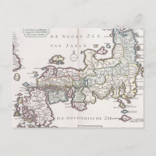 Cartão Postal Mapa antigo do Japão   1769