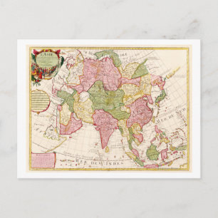 Cartão Postal Mapa ÁsiaPanorâmicaÁsia 10