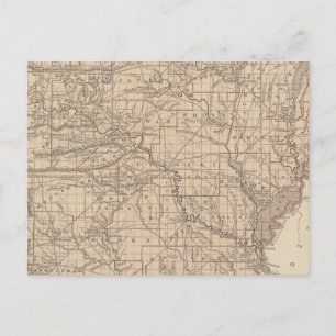 Cartão Postal Mapa Atlas de Arkansas