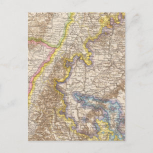 Cartão Postal Mapa Atlas de Baden Alemanha