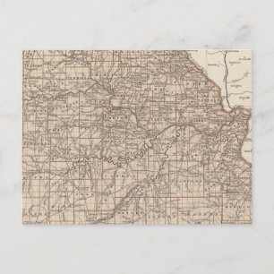 Cartão Postal Mapa Atlas do Missouri