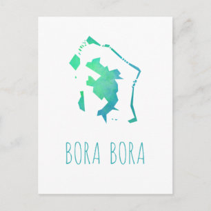 Cartão Postal Mapa Bora Bora