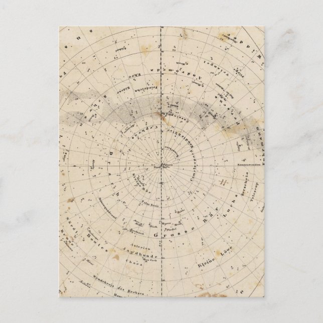 Cartão Postal mapa celestial (Frente)