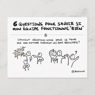 Cartão Postal Mapa coaching de equipa “5/6: Acompanhamento das