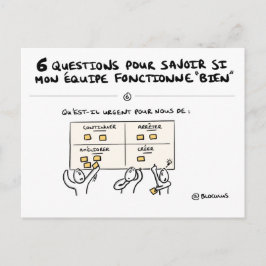 Cartão Postal Mapa coaching de equipa “6/6: Acção! “