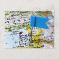 Mapa colocado em Jerusalém, Israel no mapa,