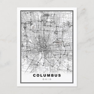 Cartão Postal Mapa Columbus