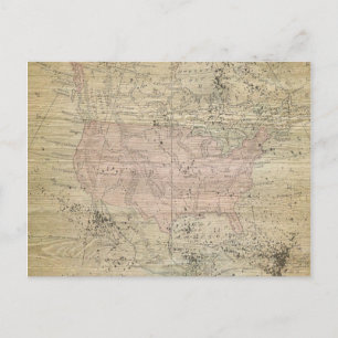 Cartão Postal Mapa com visual de madeira rústica vintage