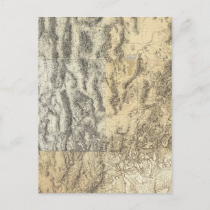 Cartão Postal Mapa composto de Arizonas, Nevada e Utah