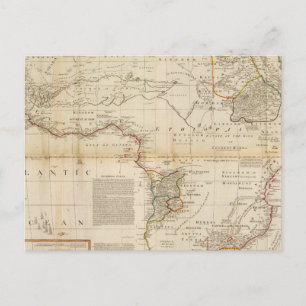 Cartão Postal Mapa composto de cor da África