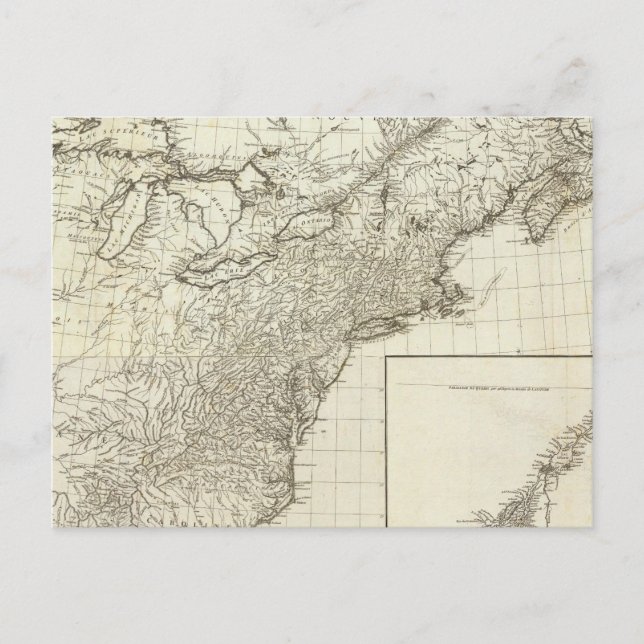 Cartão Postal Mapa composto do Canadá (Frente)