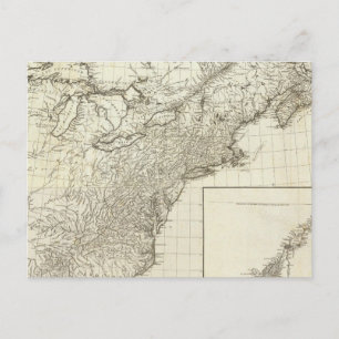 Cartão Postal Mapa composto do Canadá