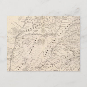 Cartão Postal Mapa, Corrientes Prov, Missão Terr