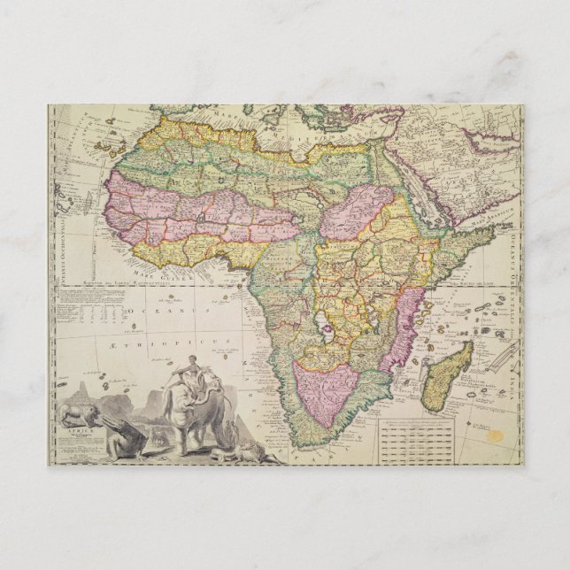 Cartão Postal Mapa da África (Frente)