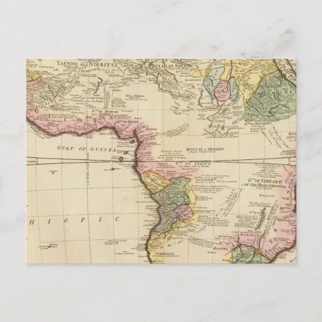 Cartão Postal Mapa da África (Frente)