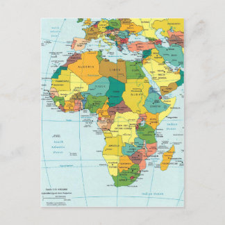 Cartão Postal Mapa da África 2