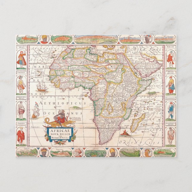 Cartão Postal Mapa da África 2 (Frente)