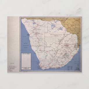 Cartão Postal Mapa da África do Sul (dezembro de 1961)