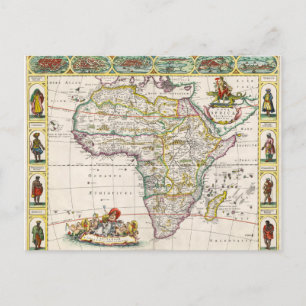 Cartão Postal Mapa da África Nova África