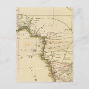 Cartão Postal Mapa da África Ocidental