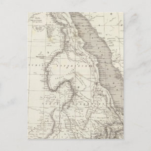 Cartão Postal Mapa da África Oriental