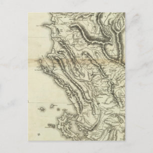 Cartão Postal Mapa da Albânia