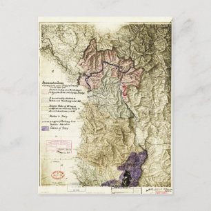 Cartão Postal Mapa da Albânia na Primeira Guerra Mundial (26 de 