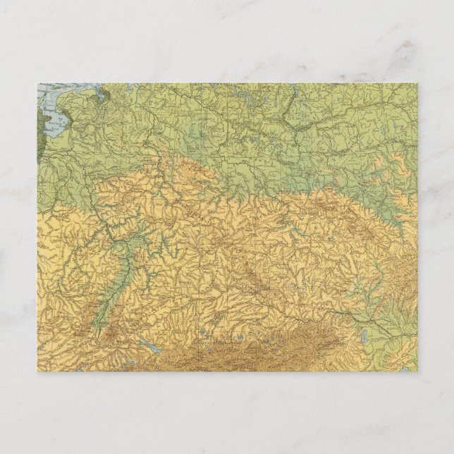 Cartão Postal Mapa da Alemanha (Frente)