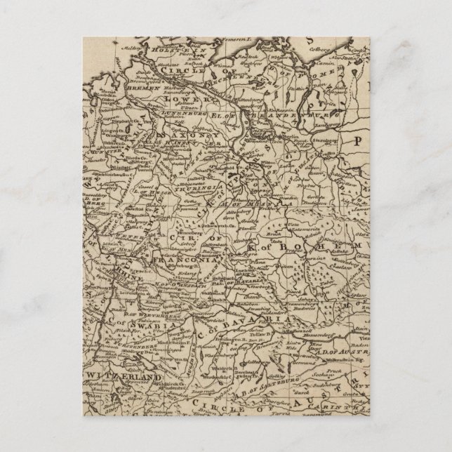 Cartão Postal Mapa da Alemanha (Frente)