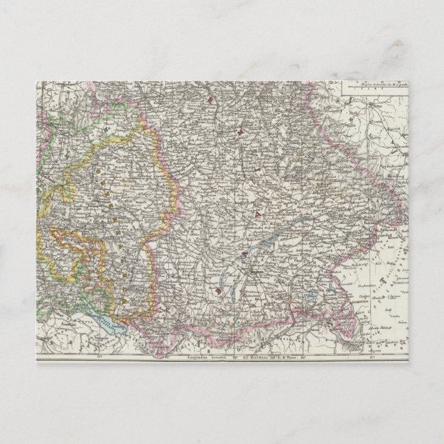 Cartão Postal Mapa da Alemanha (Frente)