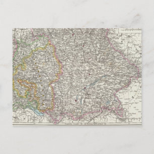 Cartão Postal Mapa da Alemanha