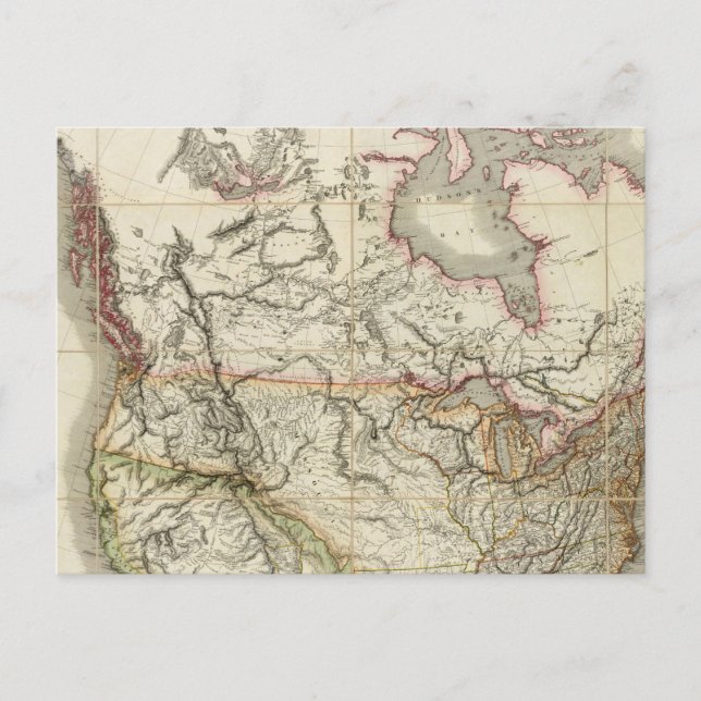 Cartão Postal Mapa da América do Norte 4 (Frente)