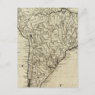 Cartão Postal Mapa da América do Sul