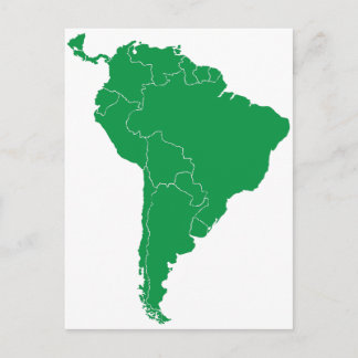 Cartão Postal Mapa da América do Sul