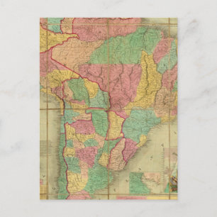 Cartão Postal Mapa da América do Sul 2