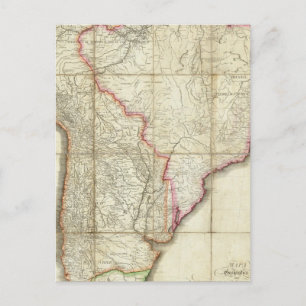 Cartão Postal Mapa da América do Sul 3