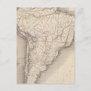 Cartão Postal Mapa da América do Sul 4
