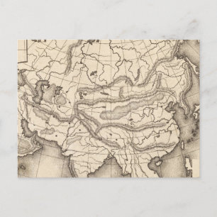 Cartão Postal Mapa da Ásia 2