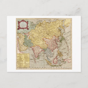 Cartão Postal Mapa da ÁsiaPanorâmicaÁsia 2