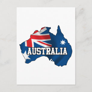 Cartão Postal Mapa Da Austrália