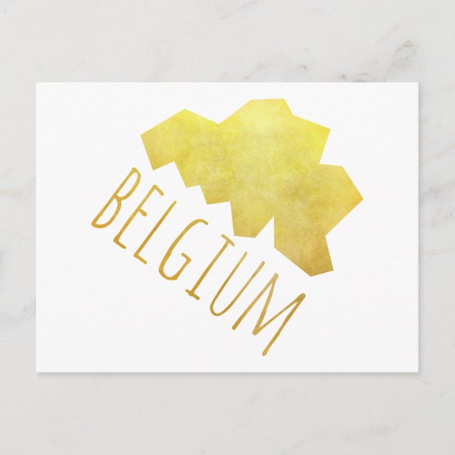 Cartão Postal Mapa da Bélgica (Frente)