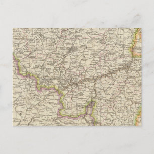 Cartão Postal Mapa da Bélgica e do Luxemburgo