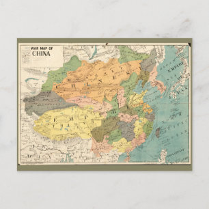 Cartão Postal Mapa da China (1900)