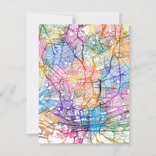 Cartão Postal Mapa da Cidade da África do Sul de Joanesburgo